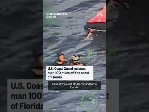 Coast Guard rescues man 100 miles off Florida's coast