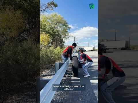 Adopt-a-highway roadside cleanup